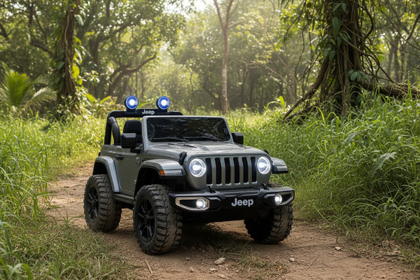 Carrito Eléctrico para niños • Jeep Leyend • Gris • 12 Voltios • Rutas Cr58 ER26