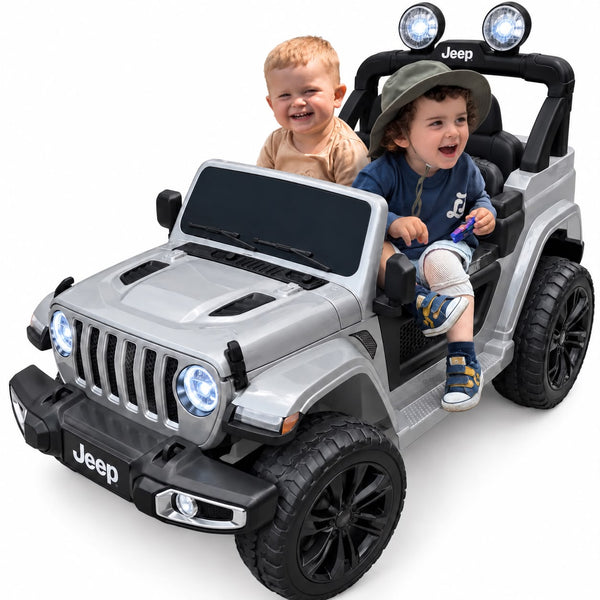 Carrito Eléctrico para niños • Jeep Leyend • Gris • 12 Voltios • Rutas Cr58 ER26