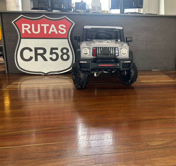 Encargo 2025 Rutas CR58 Estilo Jeep Alápi - 12 Voltios - 4 Motores - Gris - Llantas plásticas - Asiento de plástico- Control Remoto - Hasta 5 Años