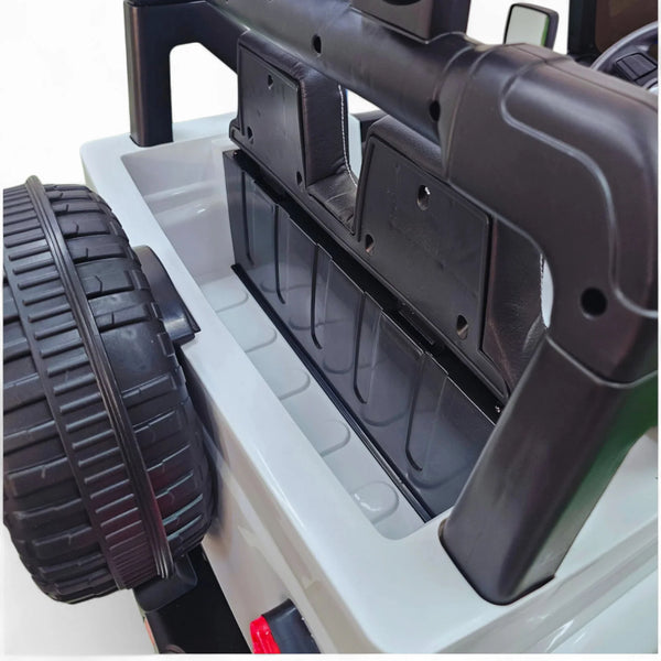 Carrito Eléctrico para niños • Jeep Leyend • Blanco • 12 Voltios • Rutas Cr58 ER26