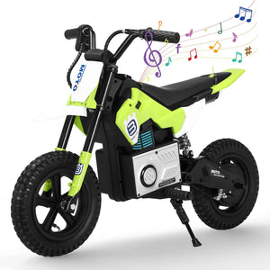Encargo 2025 Rutas CR58 Mini Moto Cross - 24 Voltios - Verde - Llantas de hule - Asiento de cuero - Hasta 9 Años