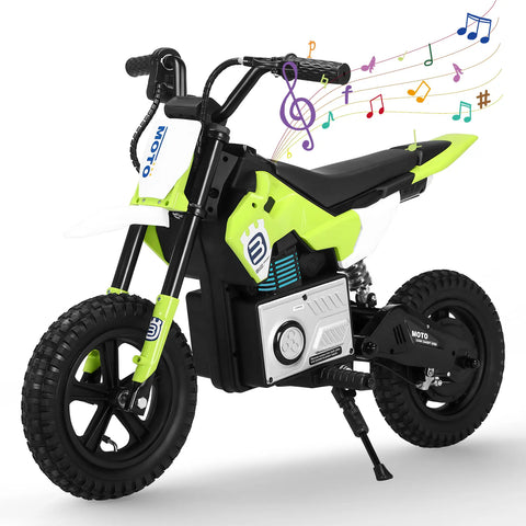 Encargo 2025 Rutas CR58 Mini Moto Cross - 24 Voltios - Verde - Llantas de hule - Asiento de cuero - Hasta 9 Años