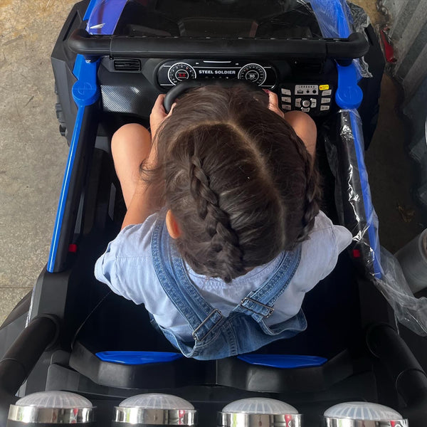 Carrito Eléctrico para niños • UTV NEL • Azul • 24 Voltios • Rutas Cr58 ER26
