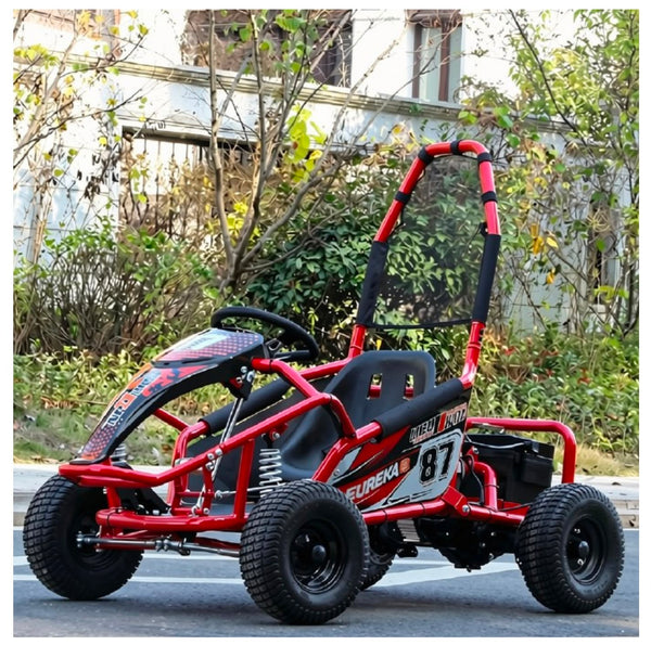 GO-KART Eléctrico para niños • Montana • Rojo • 48 Voltios • Rutas Cr58 ER26