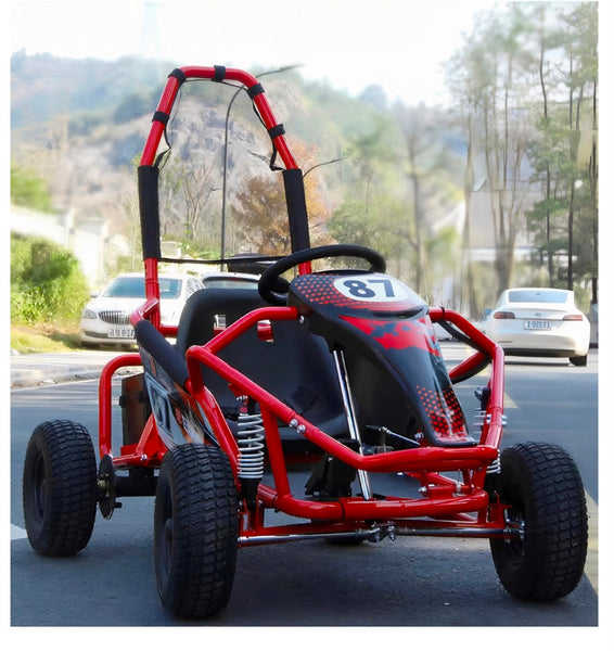 GO-KART Eléctrico para niños • Montana • Rojo • 48 Voltios • Rutas Cr58 ER26