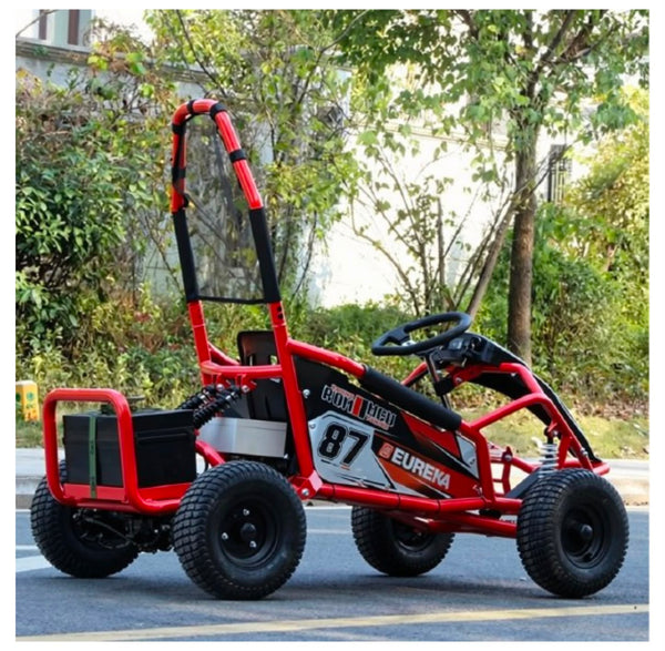 GO-KART Eléctrico para niños • Montana • Rojo • 48 Voltios • Rutas Cr58 ER26