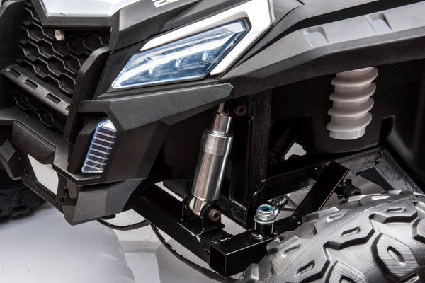 2025 Rutas Cr58 - BUGGY SUPER DOTA - Blanca - 24 Voltios - Llantas de Hule - Cuatro Asientos de Cuero - 4 motores - Hasta los 11 Años