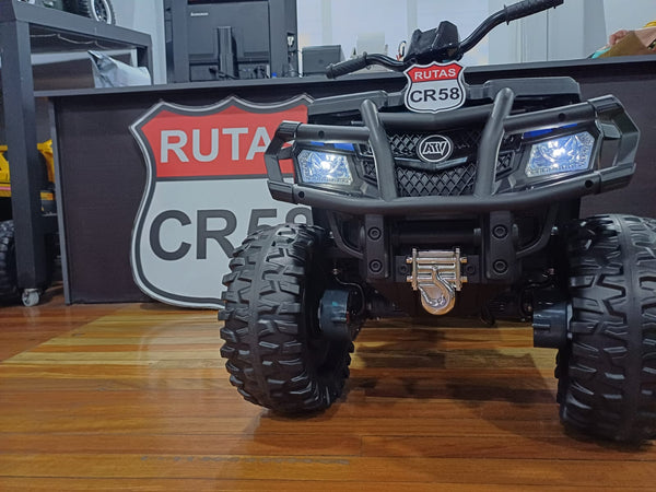 2025 Rutas CR58 • ATV TRX • Celeste • 24 Voltios • Llantas de hule• Asientos de cuero • Cuatro Motores • Hasta 8 Años.