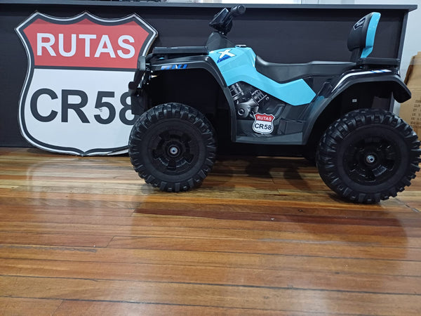2025 Rutas CR58 • ATV TRX • Celeste • 24 Voltios • Llantas de hule• Asientos de cuero • Cuatro Motores • Hasta 8 Años.