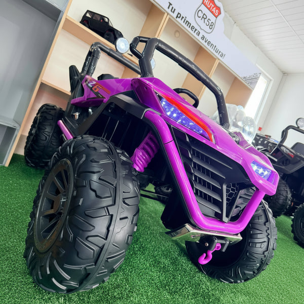 Carrito Eléctrico para niños • UTV Pandora • Morado • 12 Voltios • Rutas Cr58 R26