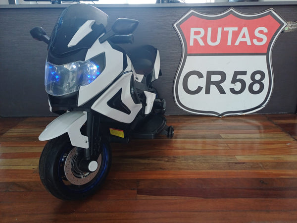Usaditos 2024 Motocicleta BMW - Blanca - Llantas de plástico  - Asientos plástico - Dos motores - 12V - Hasta 5 Años