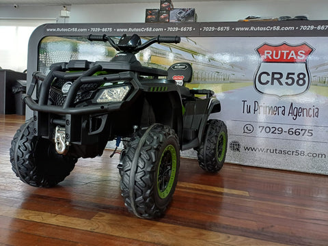 Encargo 2025 Rutas CR58 • ATV TRX • Verde • 24 Voltios • Llantas de hule • Asientos de cuero • Cuatro Motores • Hasta 8 Años.