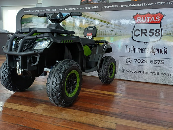 Encargo 2025 Rutas CR58 • ATV TRX • Verde • 24 Voltios • Llantas de hule • Asientos de cuero • Cuatro Motores • Hasta 8 Años.
