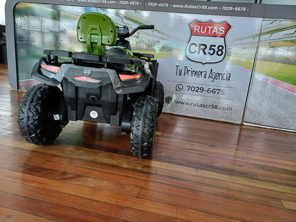 Encargo 2025 Rutas CR58 • ATV TRX • Verde • 24 Voltios • Llantas de hule • Asientos de cuero • Cuatro Motores • Hasta 8 Años.