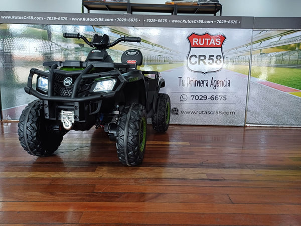 Encargo 2025 Rutas CR58 • ATV TRX • Verde • 24 Voltios • Llantas de hule • Asientos de cuero • Cuatro Motores • Hasta 8 Años.