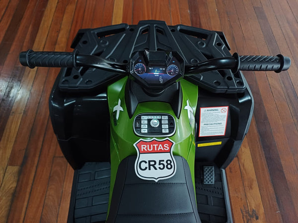 Encargo 2025 Rutas CR58 • ATV TRX • Verde • 24 Voltios • Llantas de hule • Asientos de cuero • Cuatro Motores • Hasta 8 Años.