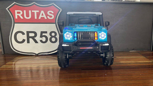 Encargo 2025 Rutas CR58 Estilo Jeep Alápi - 12 Voltios - 4 Motores - Azul - Llantas plásticas - Asiento de plástico- Control Remoto - Hasta 5 Años