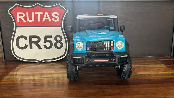 Encargo 2025 Rutas CR58 Estilo Jeep Alápi - 12 Voltios - 4 Motores - Azul - Llantas plásticas - Asiento de plástico- Control Remoto - Hasta 5 Años