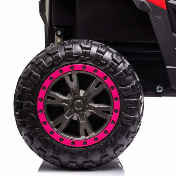 Rutas CR58 • Buggy SM Dota • 24 Voltios • 4 Motores • Color Rosado• Llantas de Hule • Asiento tapizado - Control Remoto • Hasta 11 Años • ER26