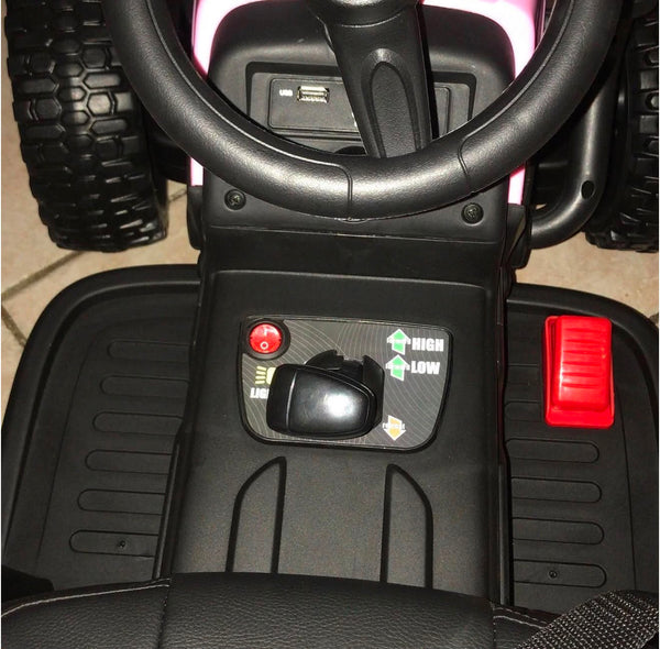 Carrito Eléctrico para niños • Tractor • Rosado • 12 Voltios • Rutas Cr58 ER26