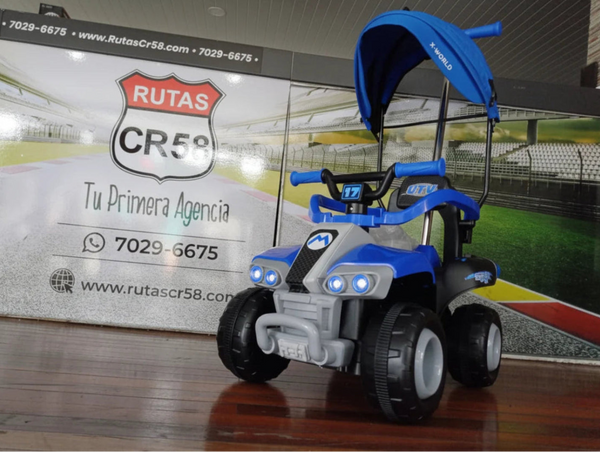 Mini ATV Eléctrico para niños • Chispita • Azul • 6V • Rutas Cr58 ER26
