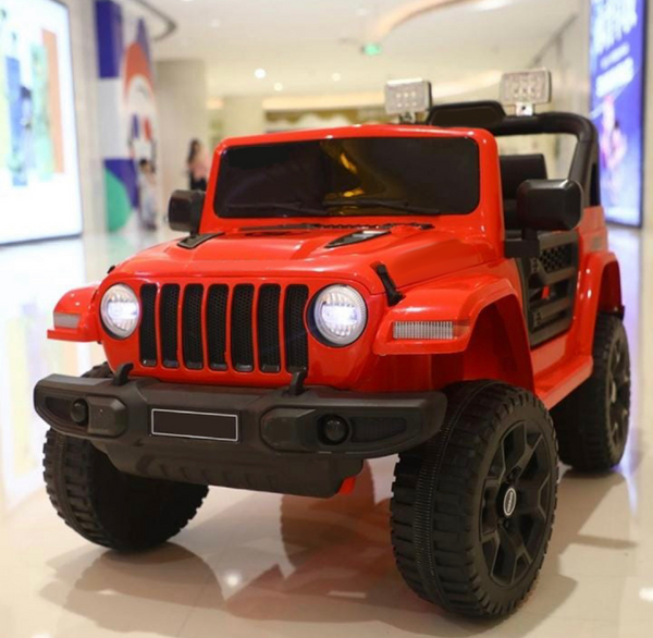 2023 Rutas CR58 Estilo Jeep Rojo - 12V - 2 Motores - Llantas plásticas - Asiento plástico - Control remoto - Hasta 5 años