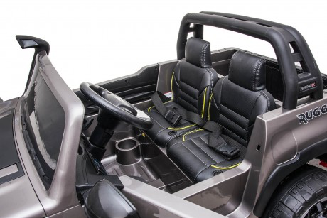 Encargo 2025 Rutas Cr58 Toyota Hilux - Pintura Pulverizada Gris - 24 voltios - Llantas de Hule - Asientos de cuero - 2 Motores - Pantalla de Video - Control remoto - Hasta 8 Años