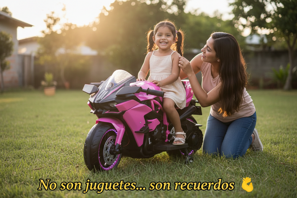 Rutas CR58 • Motocicleta Pistera • 12v • Color Rosado • Llantas de plástico • Asientos plástico • Hasta los 5 años • R26