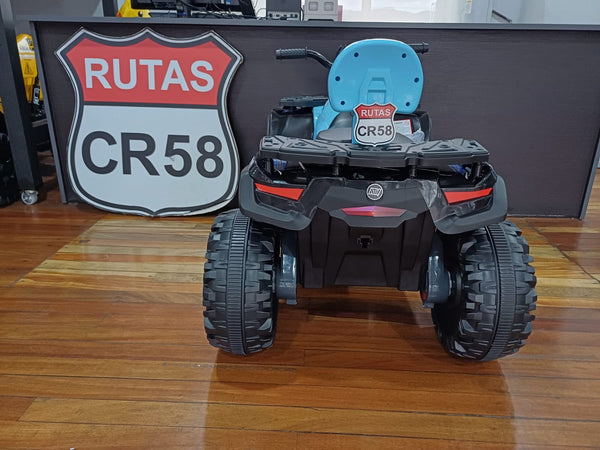 2025 Rutas CR58 • ATV TRX • Celeste • 24 Voltios • Llantas de plásticas • Asientos de cuero • Cuatro Motores • Hasta 8 Años.