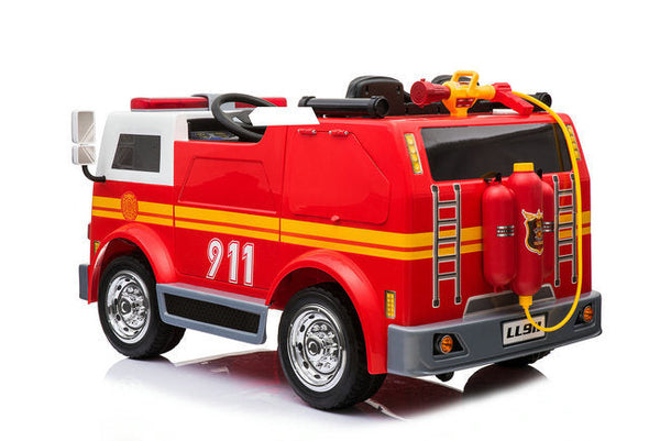 Rutas CR58 Camión Bombero dos asientos 4x4 - 12V - Control Remoto - Llantas Plásticas - con manguera de agua contra incendios