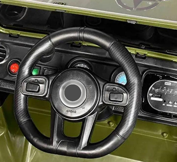 2023 Rutas CR58 Estilo Jeep Verde - 12V - 2 Motores - Llantas plásticas - Asiento plástico - Control remoto - Hasta 5 años