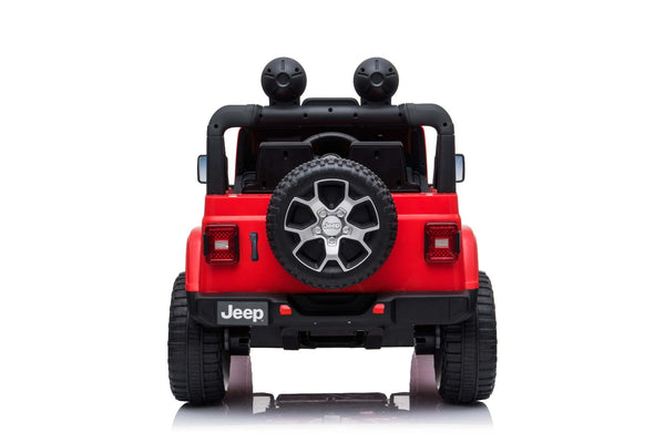 2022 Rutas CR58 Jeep Wrangler Rubicon 4x2 - Color Rojo - 12V - Llantas Plásticas - con Control Remoto - Dos asientos plásticos.
