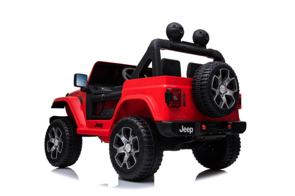 2022 Rutas CR58 Jeep Wrangler Rubicon 4x2 - Color Rojo - 12V - Llantas Plásticas - con Control Remoto - Dos asientos plásticos.