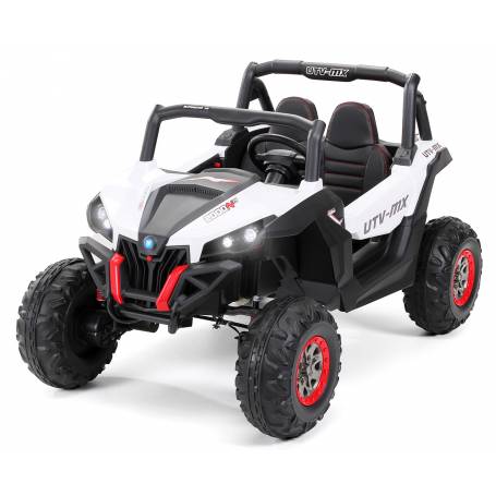 2022 Rutas CR58 UTV-MX Blanco 24v - Asientos de cuero - 4x2 - Control Remoto - Llantas de hule