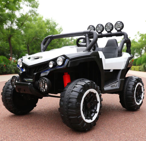 2022 Rutas CR58 Road Buggy Blanco 12v - Asientos plástico - 4x4 - Control Remoto - Llantas de hule