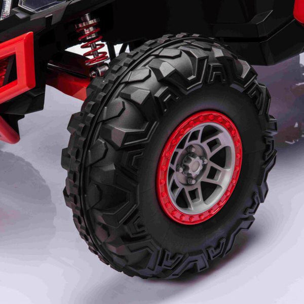 Rutas CR58 UTV Doha 24V Rojo - Llantas de hule - Asiento plástico doble - 4x4 con Control Remoto