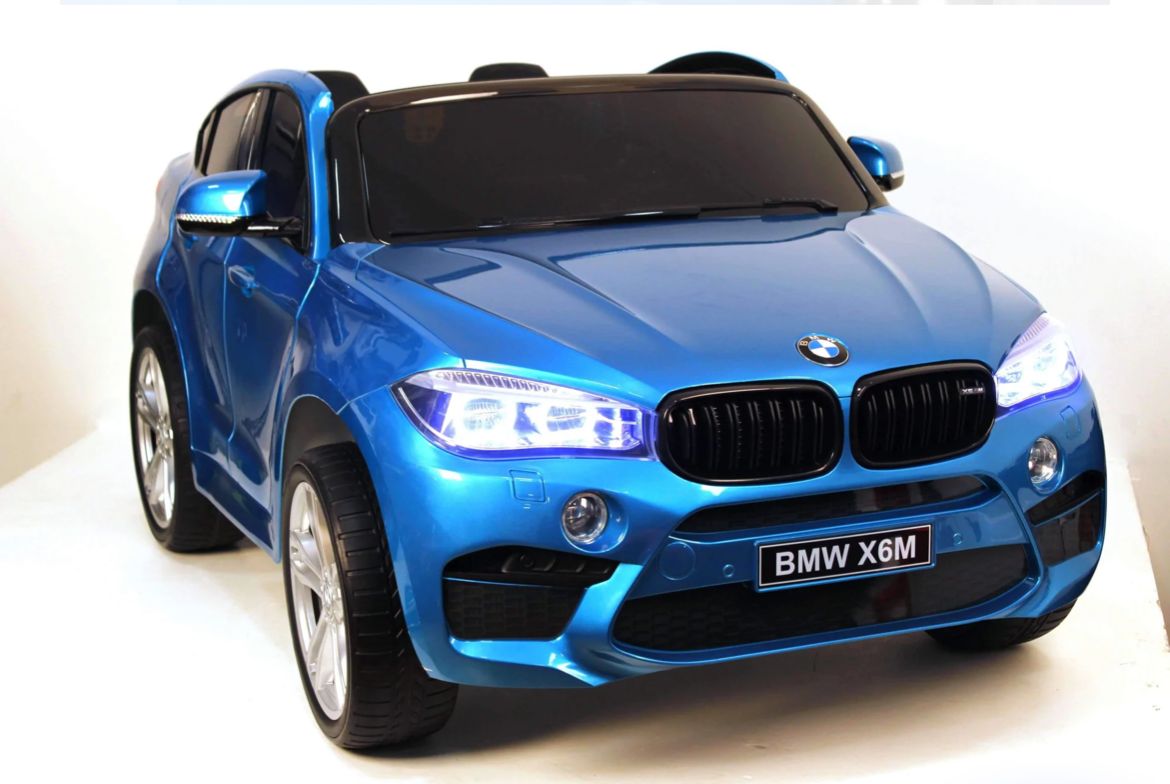 2023 Rutas CR58 BMW SUV • Azul • 12V • Llantas de hule • Asientos de cuero • Dos motores • Control Remoto • Hasta 9 Años