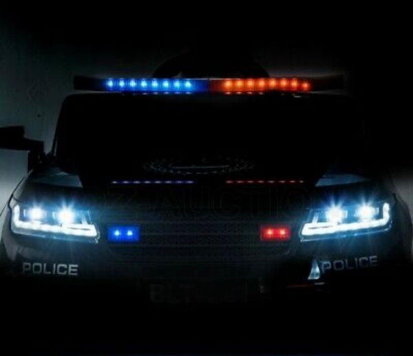 2022 Rutas Cr58 Patrulla Policía - Llantas de hule - 12v - Control remoto - 4x2 - Luces de emergencia y sirenas - Hasta 5 Años