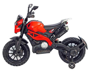 Rutas Cr58 Motocross Roja con ruedas de entrenamiento