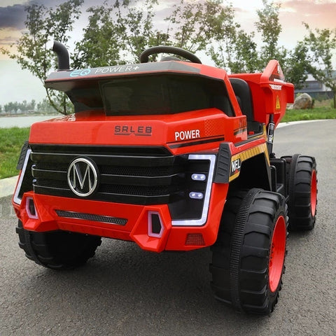 Stock Rutas Cr58 Vagoneta Roja con llantas Plásticas 12V con control remoto