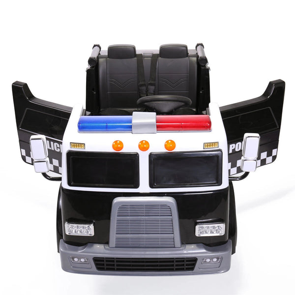 Rutas CR58 Camión Policía con parlante y mando a distancia 2.4G